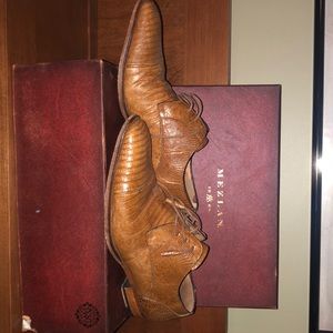 Carmel lizard skin mens wingtips